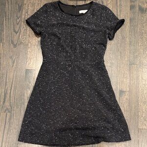 LOFT Black Sparkle Mini Dress